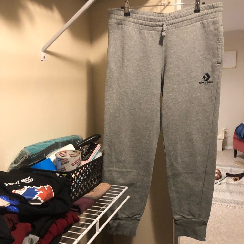 Grey Converse sweatpants